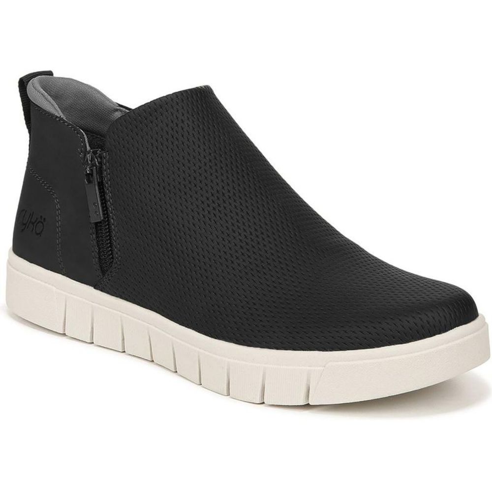 Ryka Womens Hensley 2 Black Faux Suede Comfort Perforated Booties Shoes NWOB